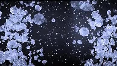掉落的闪耀钻石背景边框循环视频视频的预览图